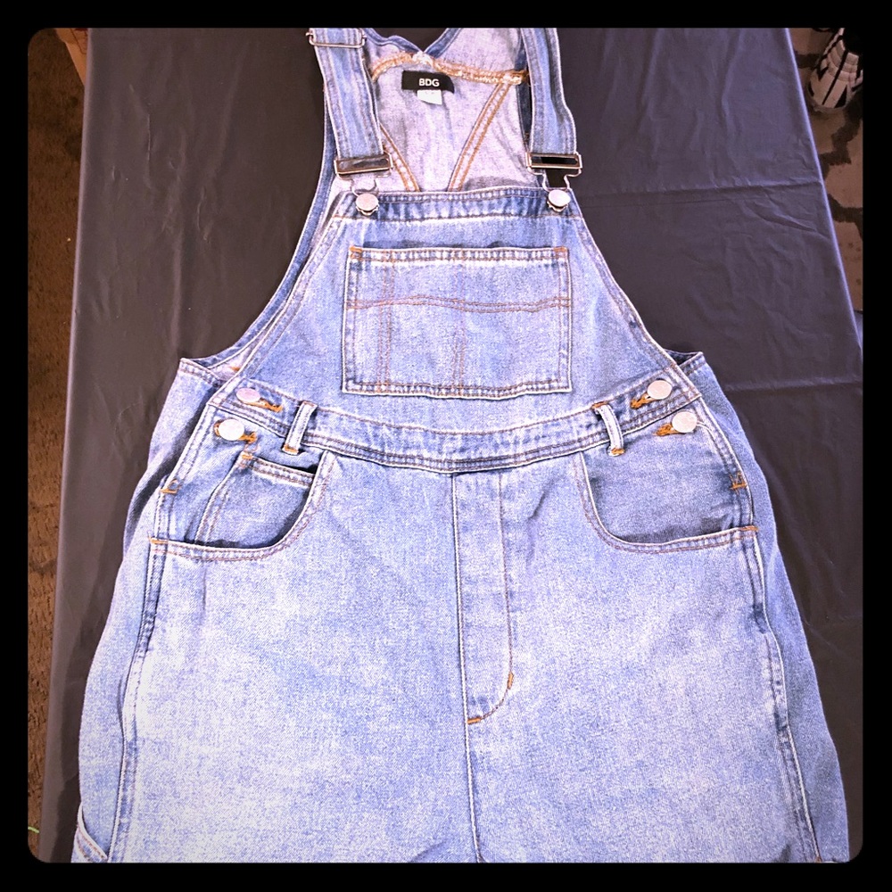 BDG jean short overalls
